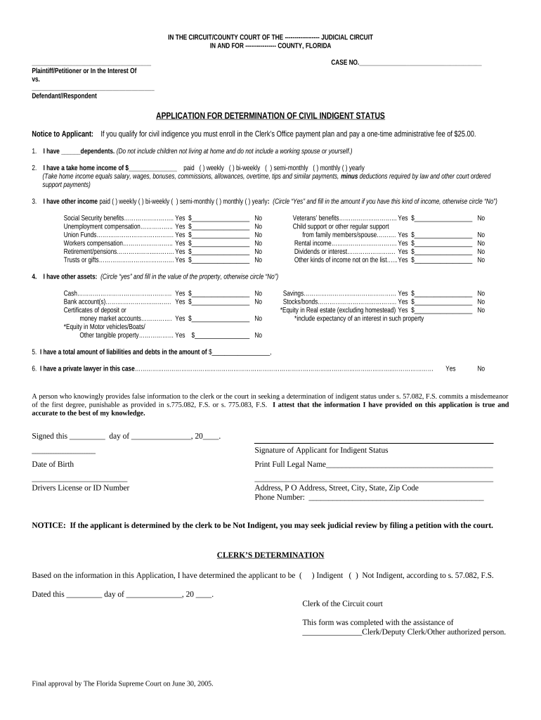 Indigent  Form