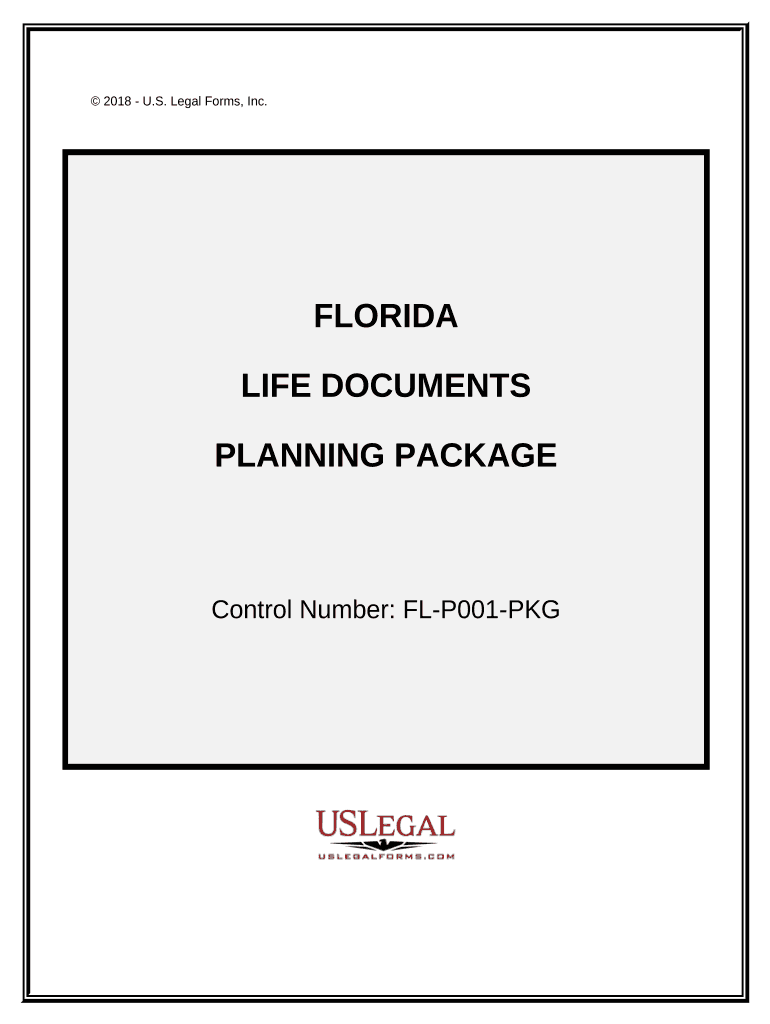 Life Documents Planning Package, Including Will, Power of Attorney and Living Will Florida  Form