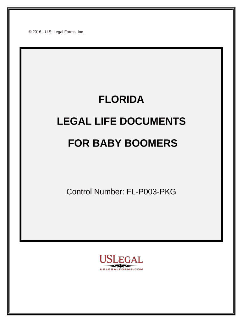 Essential Legal Life Documents for Baby Boomers Florida  Form