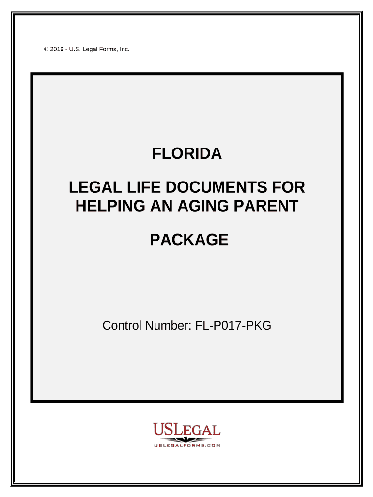 Aging Parent Package Florida  Form