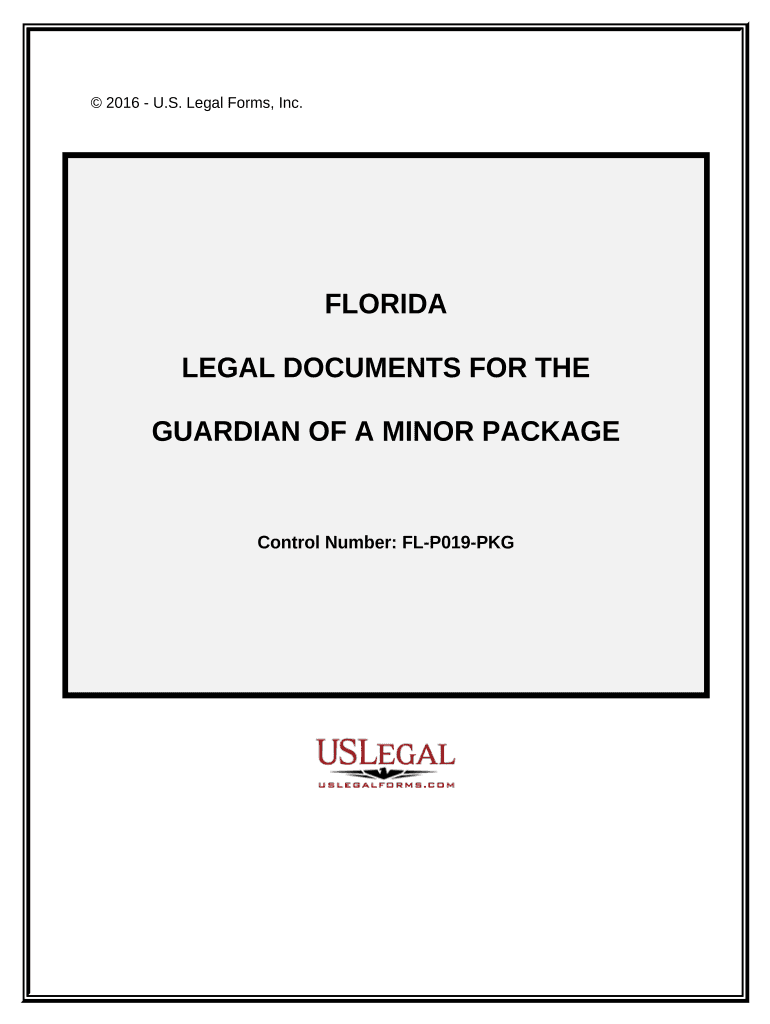 Legal Documents for the Guardian of a Minor Package Florida  Form