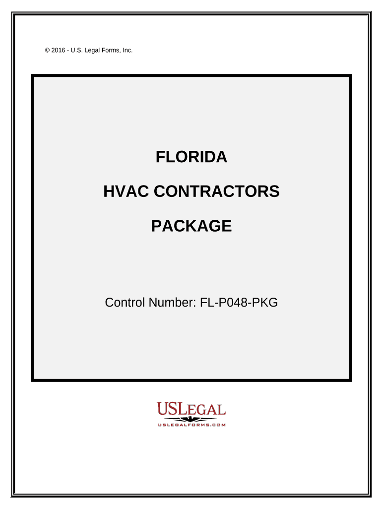 HVAC Contractor Package Florida  Form