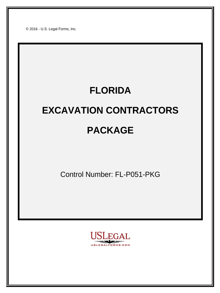 Excavation Contractor Package Florida  Form