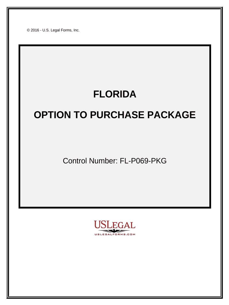 Option to Purchase Package Florida  Form