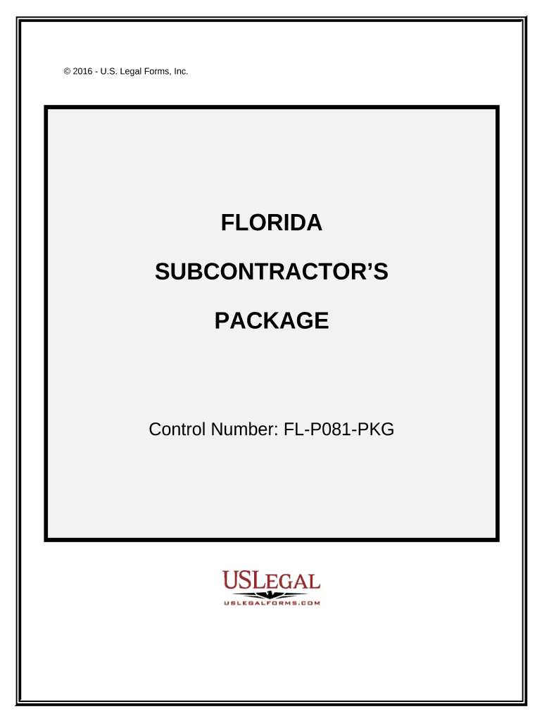 Fl Subcontractors  Form