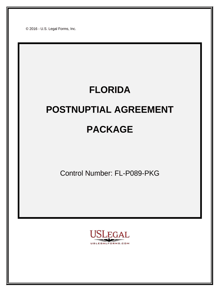 Florida Postnuptial Agreement  Form