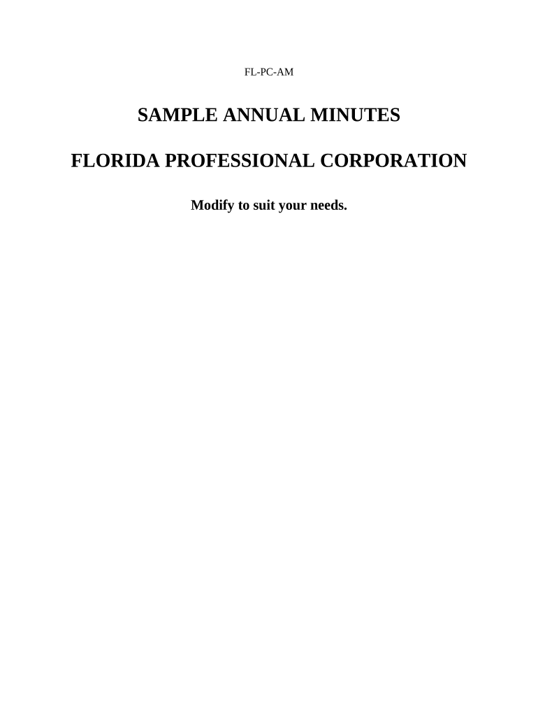 Florida Annual Corporation  Form