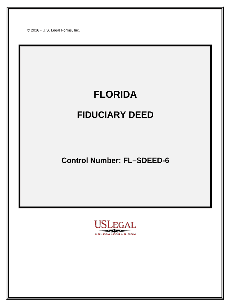 Fiduciary Deed for Use by Executors, Trustees, Trustors, Administrators and Other Fiduciaries Florida  Form