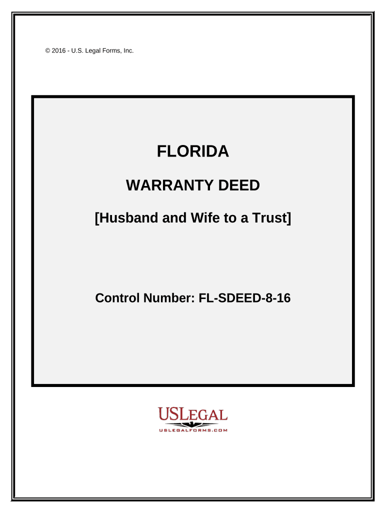 Warranty Deed from Two Individuals to Trust Two Co Trustees Florida  Form