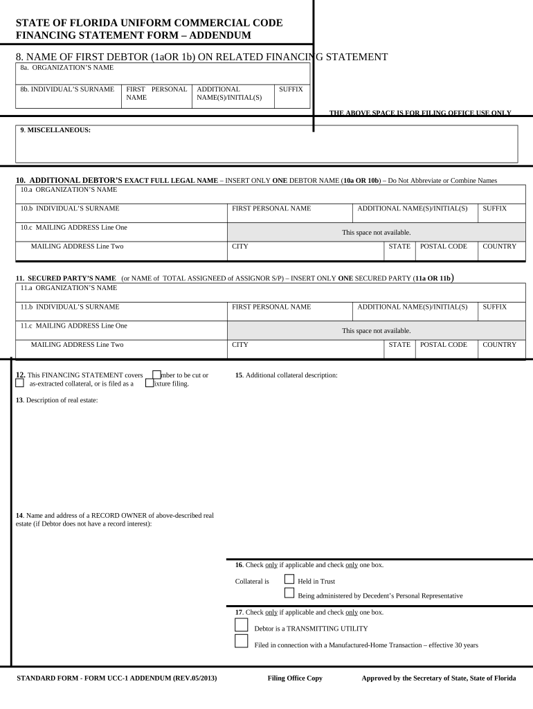 Florida Financing Addendum  Form