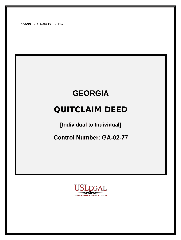 Georgia Quitclaim Deed  Form