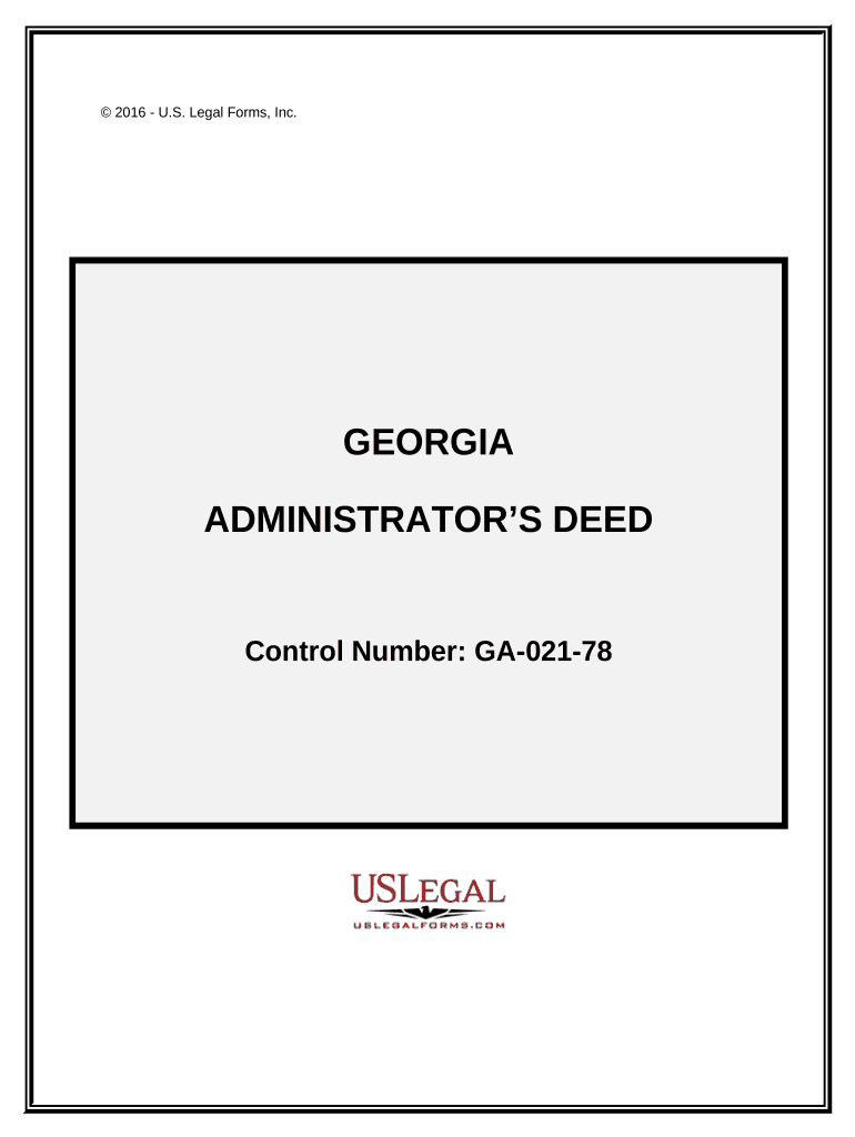 Administrators Deed  Form