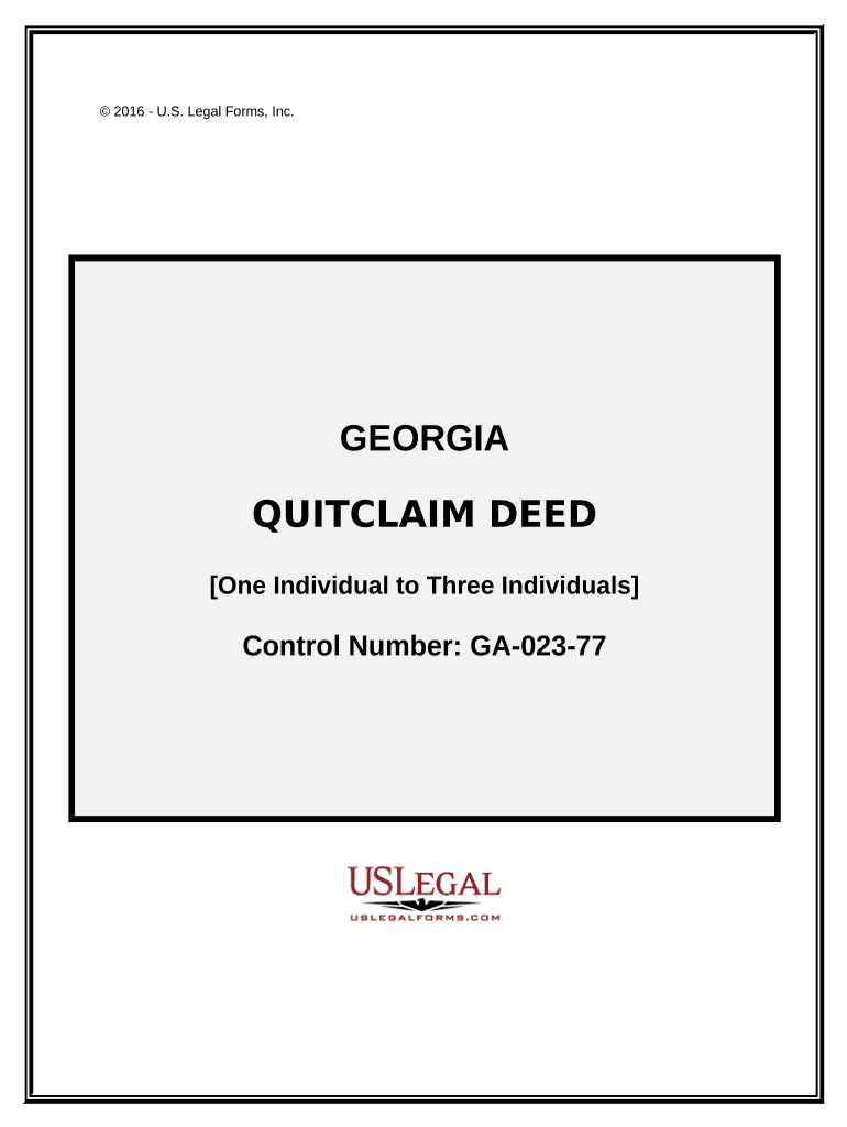 Georgia Quitclaim Deed  Form
