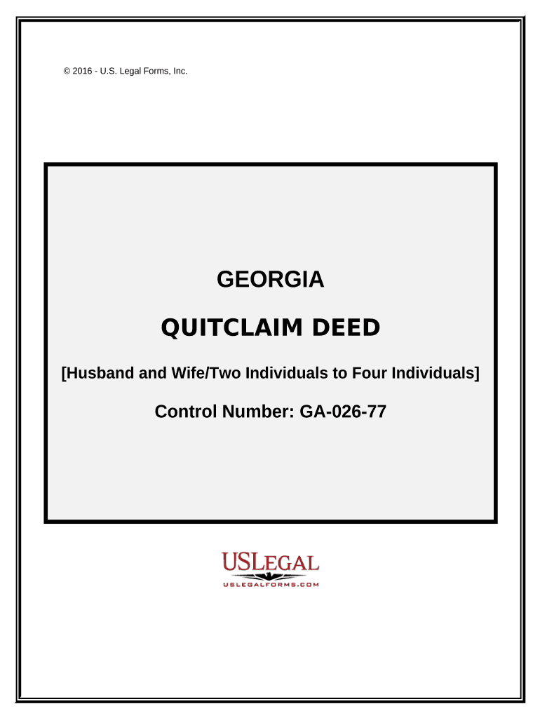 Georgia Quitclaim Deed  Form