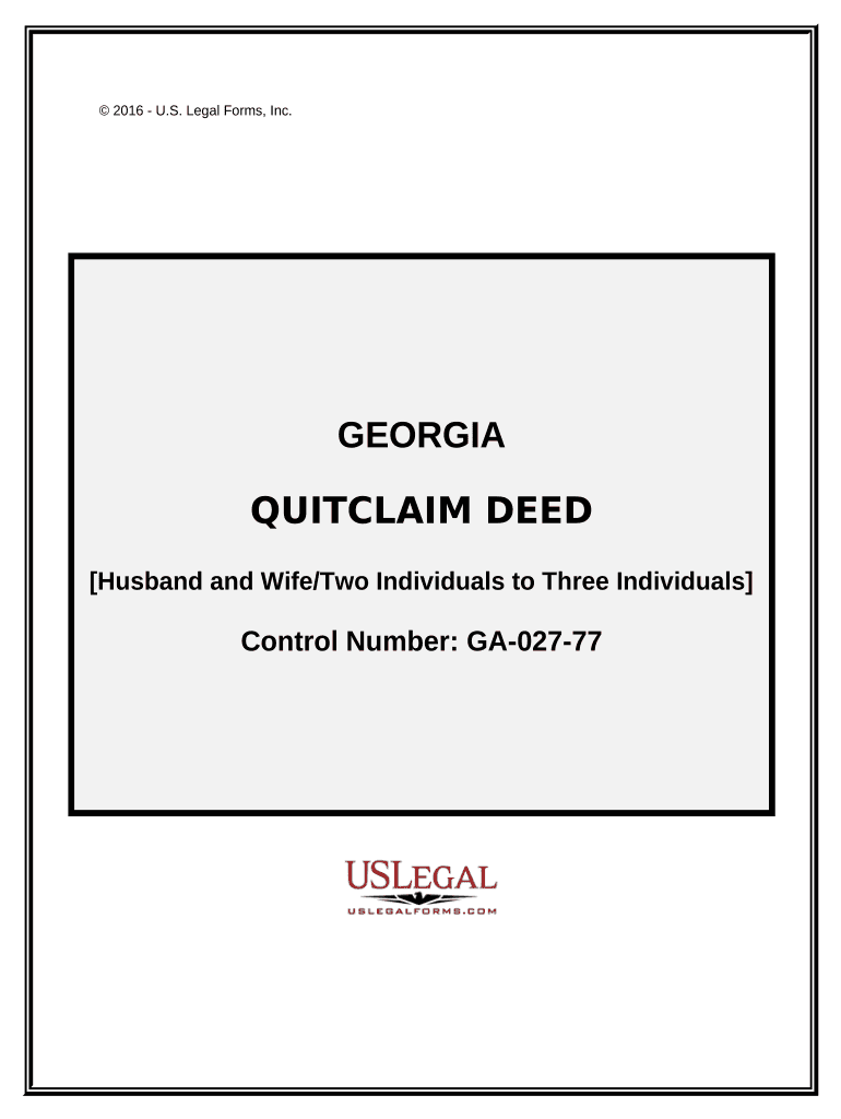 Georgia Quitclaim Deed Form