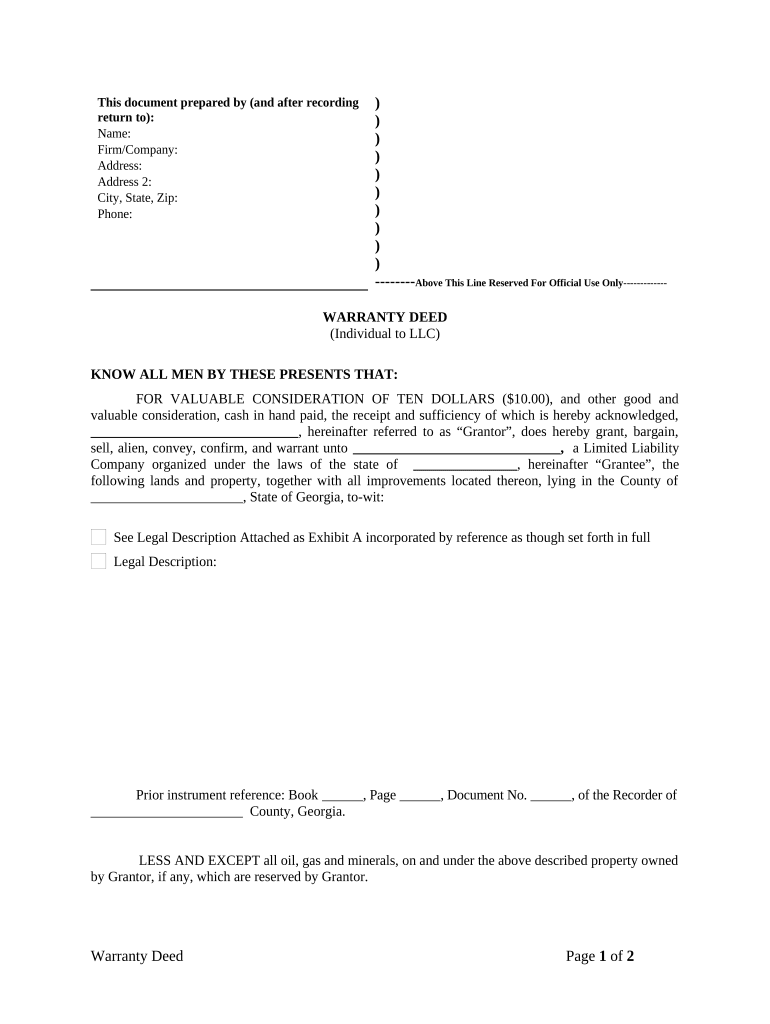 Georgia Llc  Form