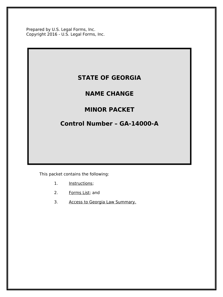 Georgia Change  Form