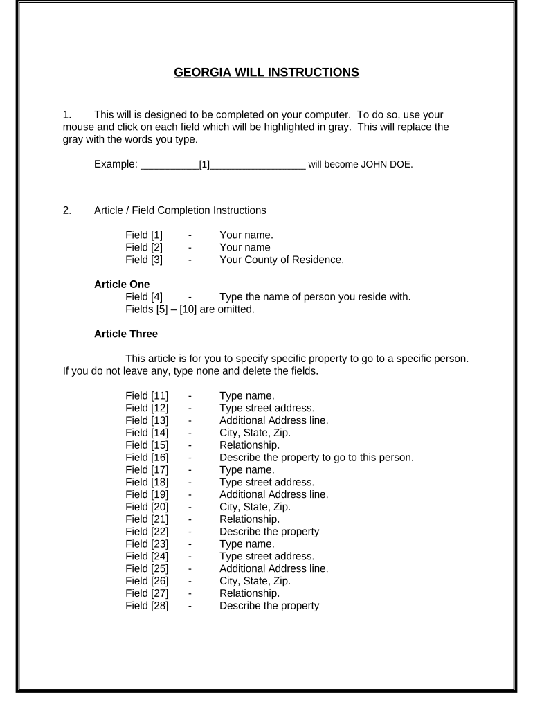 Mutual Wills Containing Last Will and Testaments for Unmarried Persons Living Together with No Children Georgia  Form