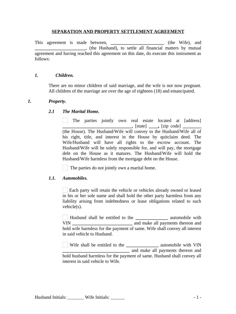 Ga Settlement  Form