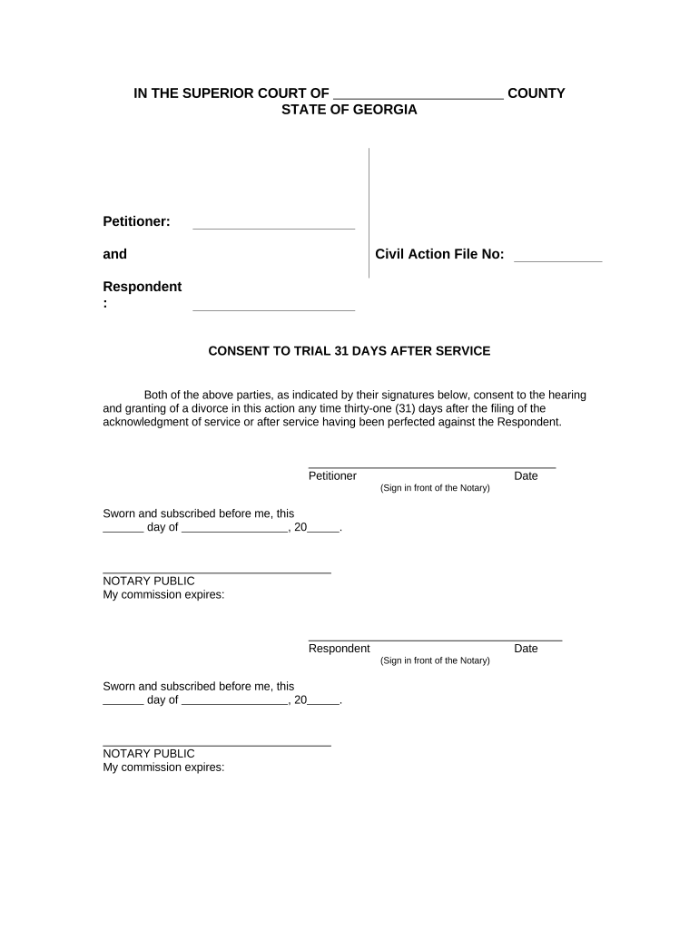 Georgia Consent  Form