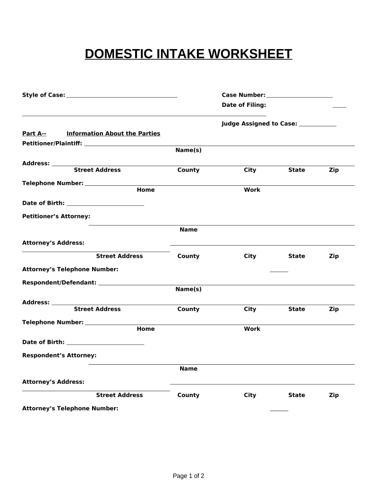 Georgia Domestic Form