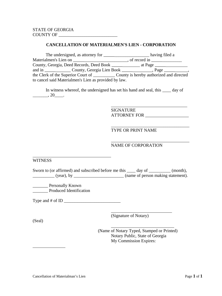 Georgia Corporation Llc  Form