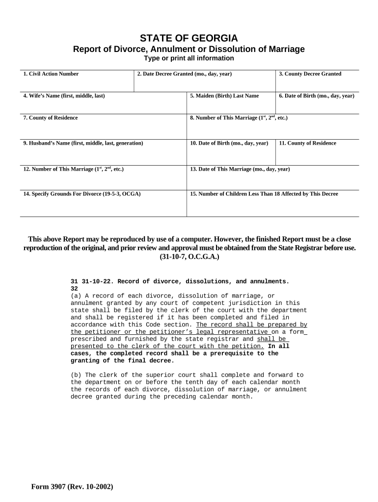 Annulment for Columbia County Ga  Form