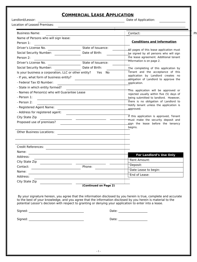 Georgia Rental  Form