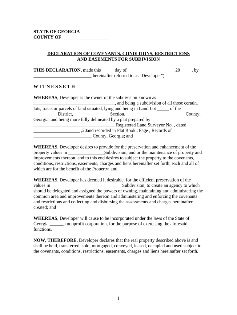 Subdivision  Form