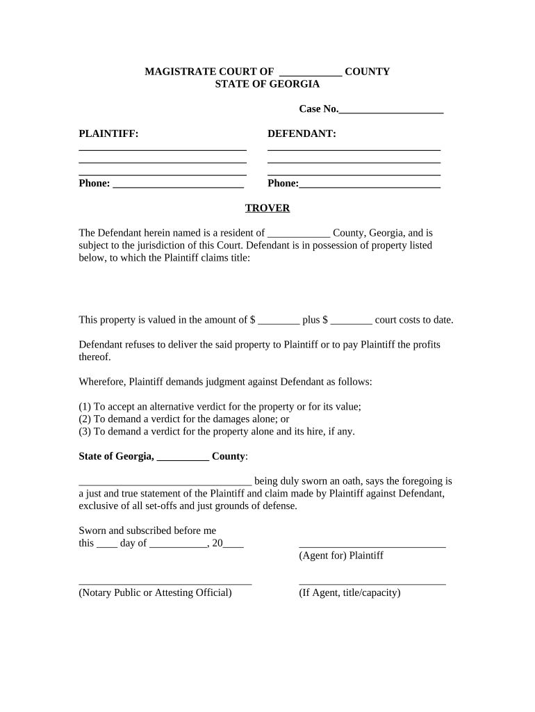 Ga Claim Form