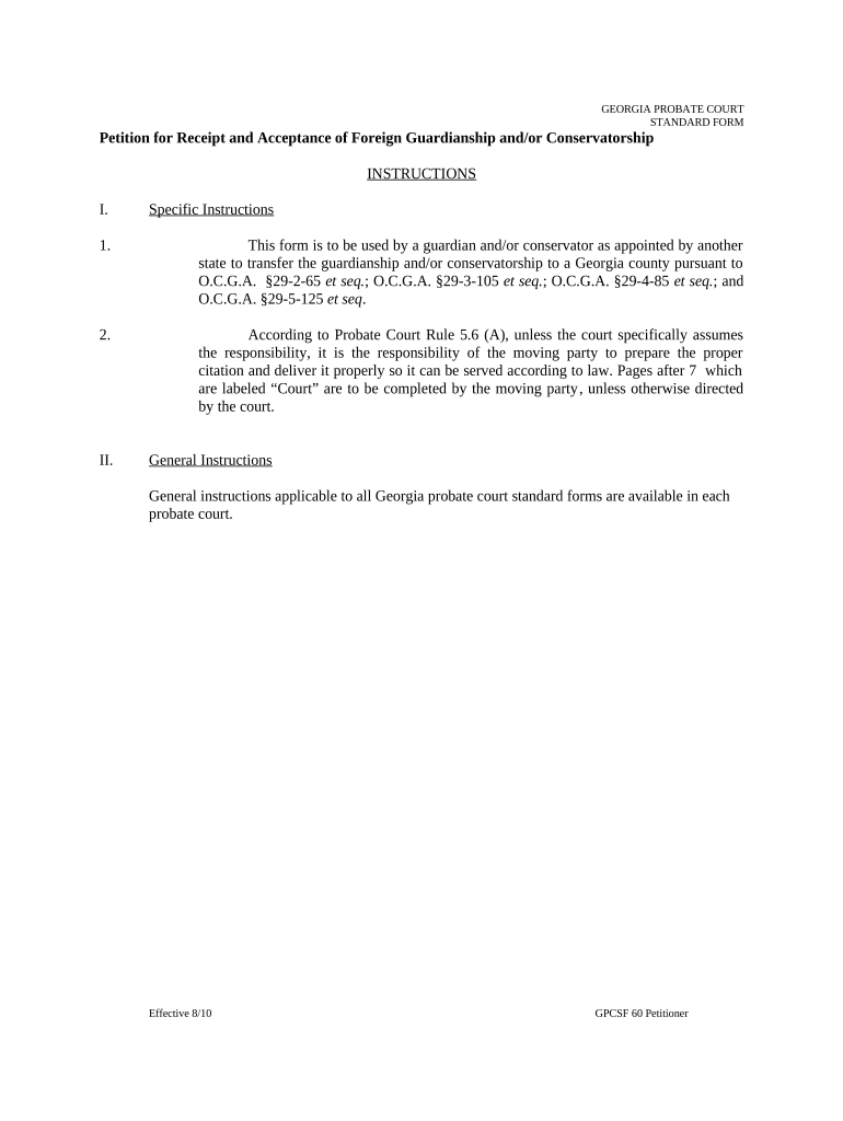 Foreign Guardianship  Form