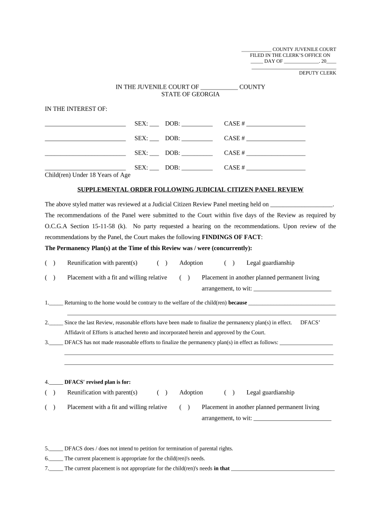 Order Citizen  Form