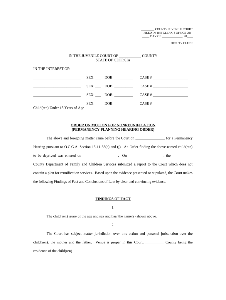 Georgia Motion  Form