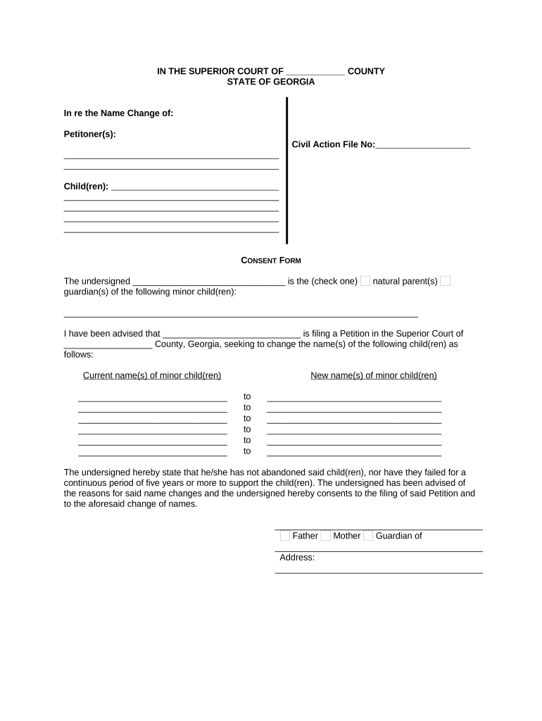 Ga Consent Form