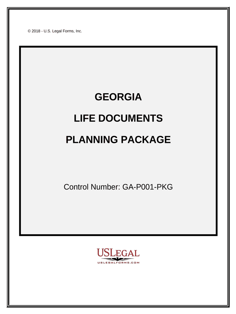 Life Documents Planning Package, Including Will, Power of Attorney and Living Will Georgia  Form