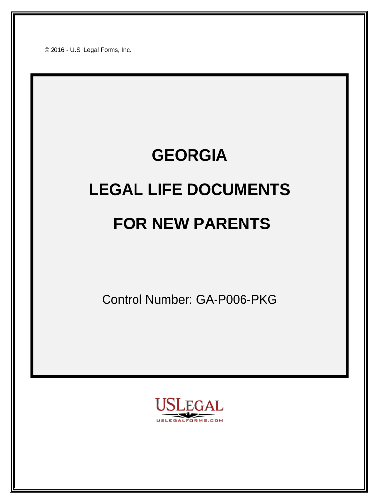 Essential Legal Life Documents for New Parents Georgia  Form