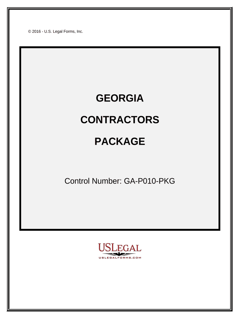 Contractors Forms Package Georgia