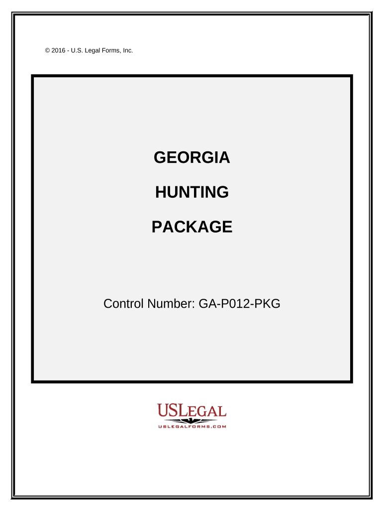 Hunting Forms Package Georgia