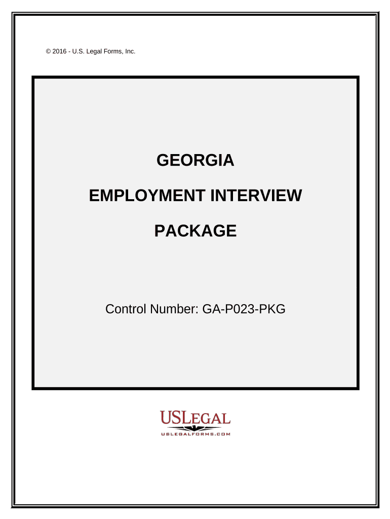 Employment Interview Package Georgia  Form