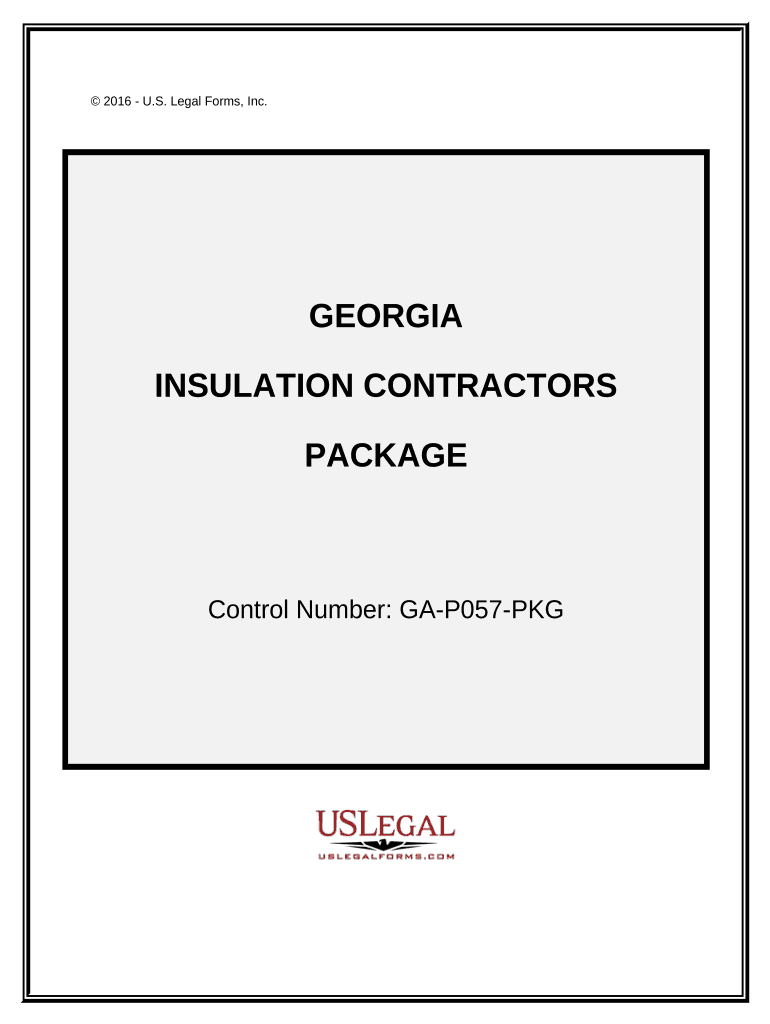 Insulation Contractor Package Georgia  Form