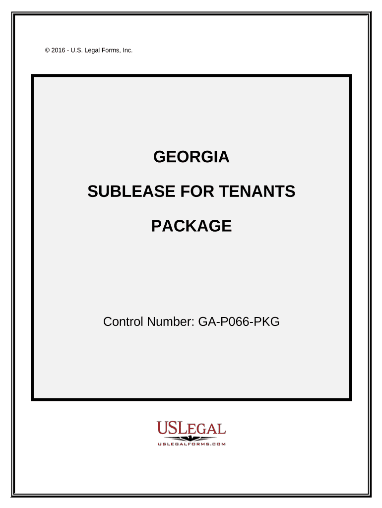 Ga Sublease  Form