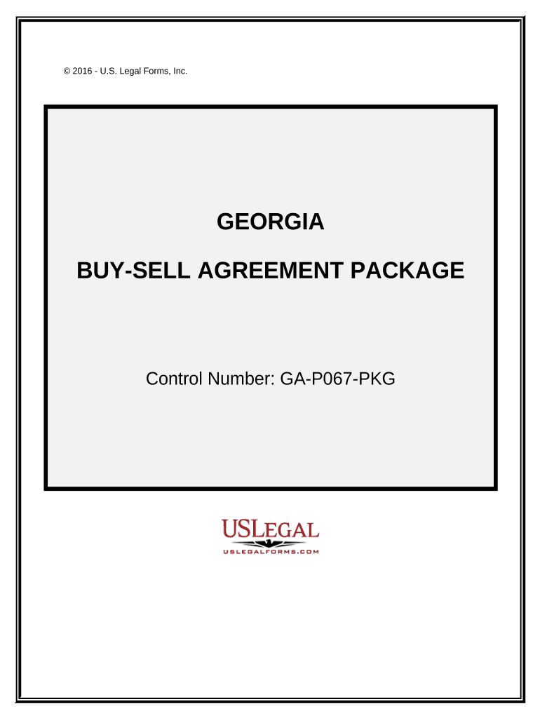 Buy Sell Agreement Package Georgia  Form