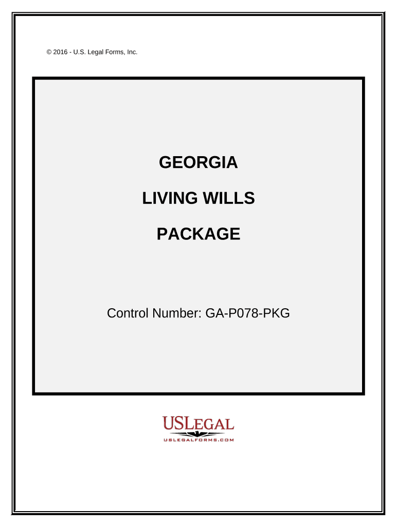 Living Wills and Health Care Package Georgia  Form