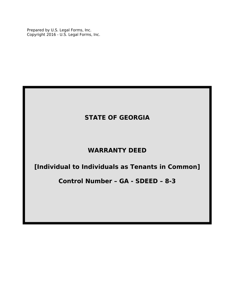 Ga Warranty Deed  Form