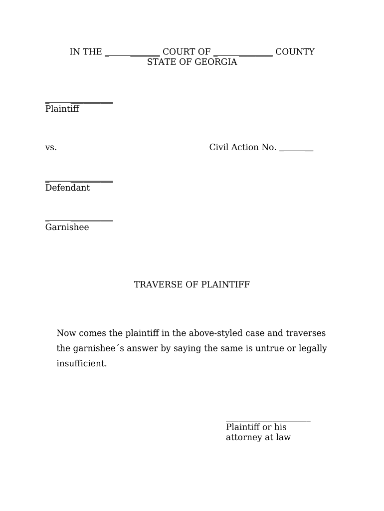 Georgia Plaintiff  Form