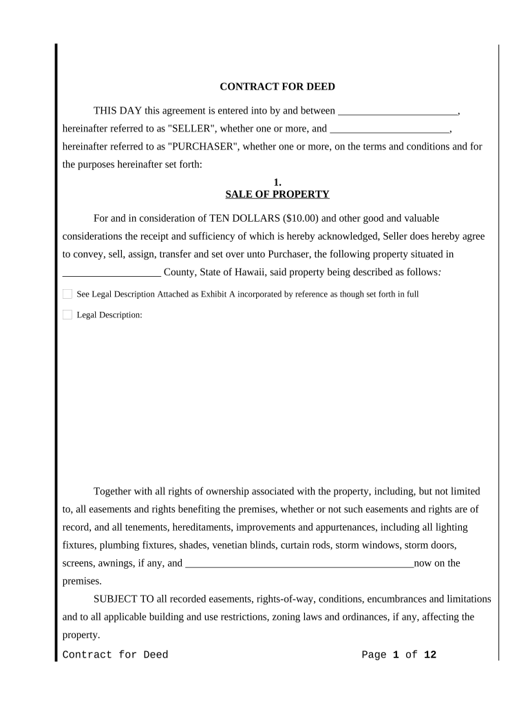 Hawaii Deed  Form