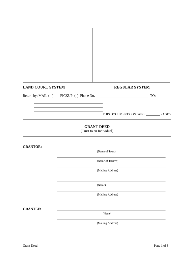 Hawaii Deed  Form