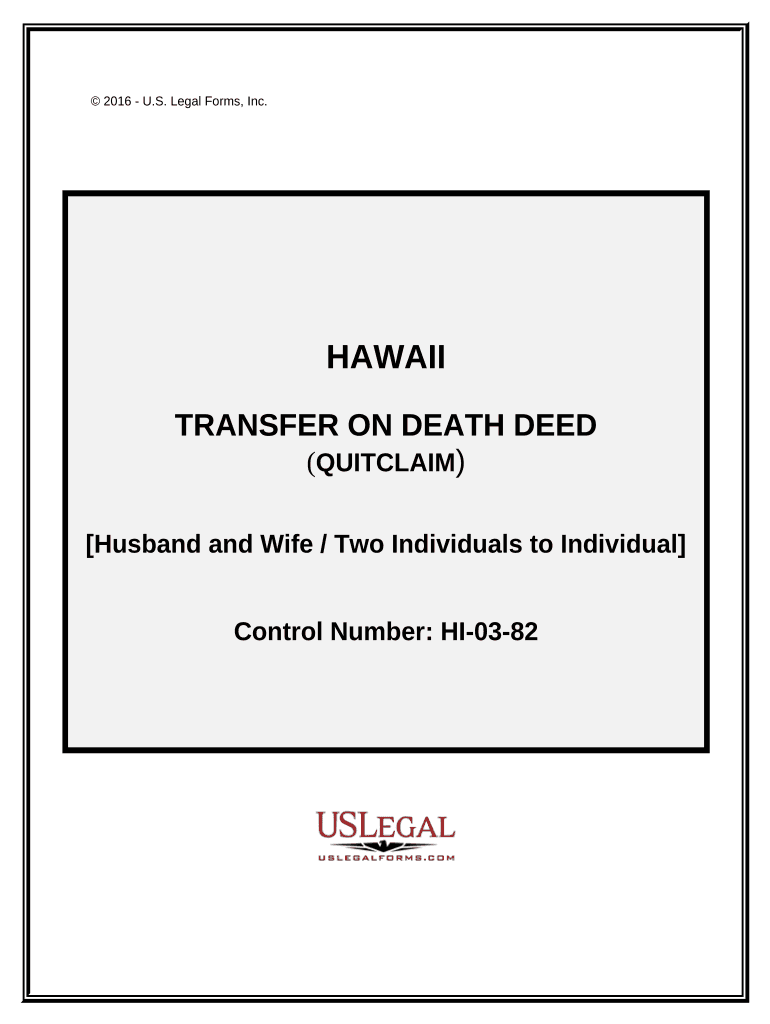 Transfer on Death Deed Hawaii Form