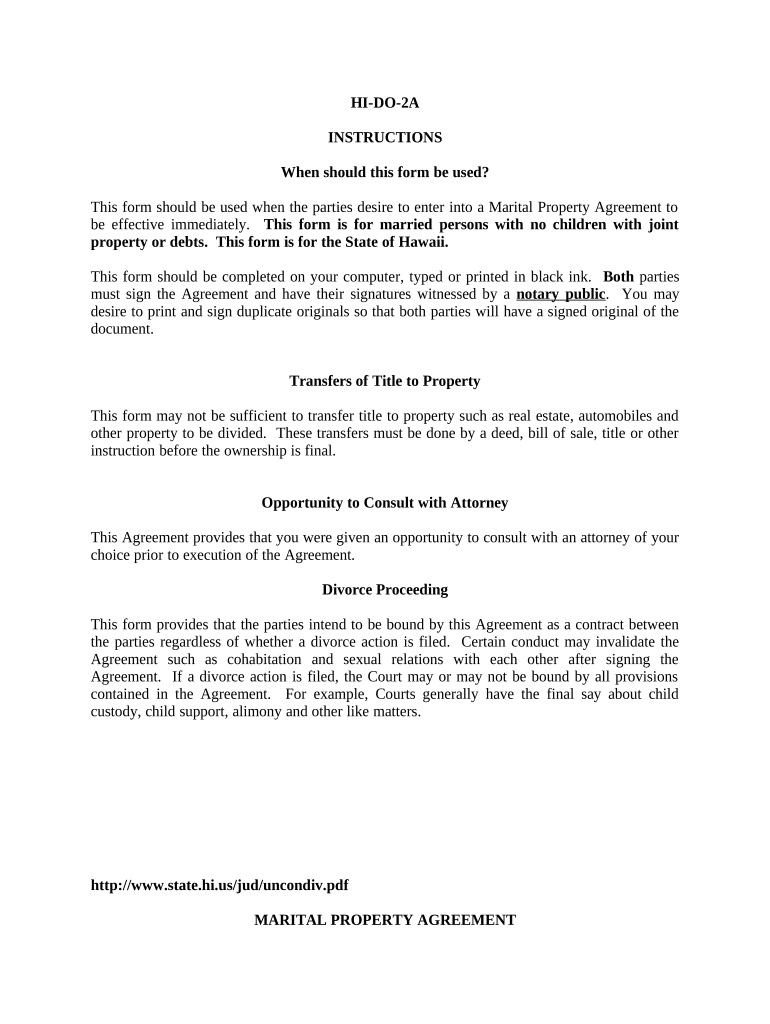 Marital Legal Separation and Property Settlement Agreement No Children Parties May Have Joint Property or Debts Effective Immedi  Form