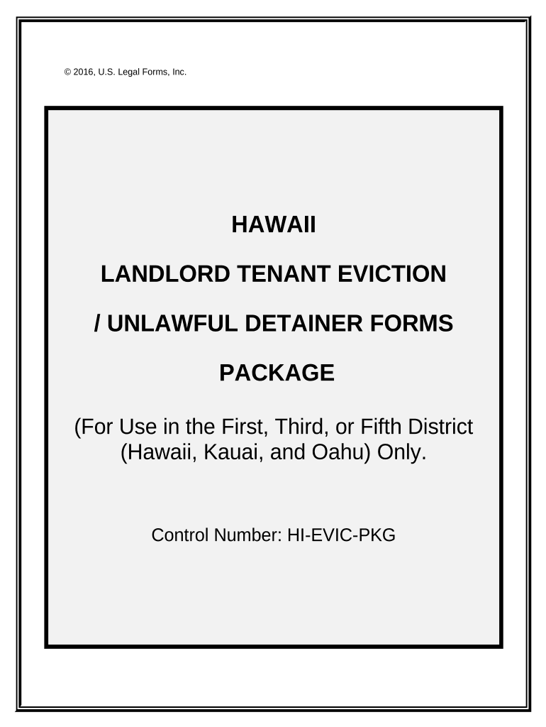 Hawaii Eviction  Form